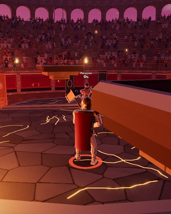 Crixus in the arena